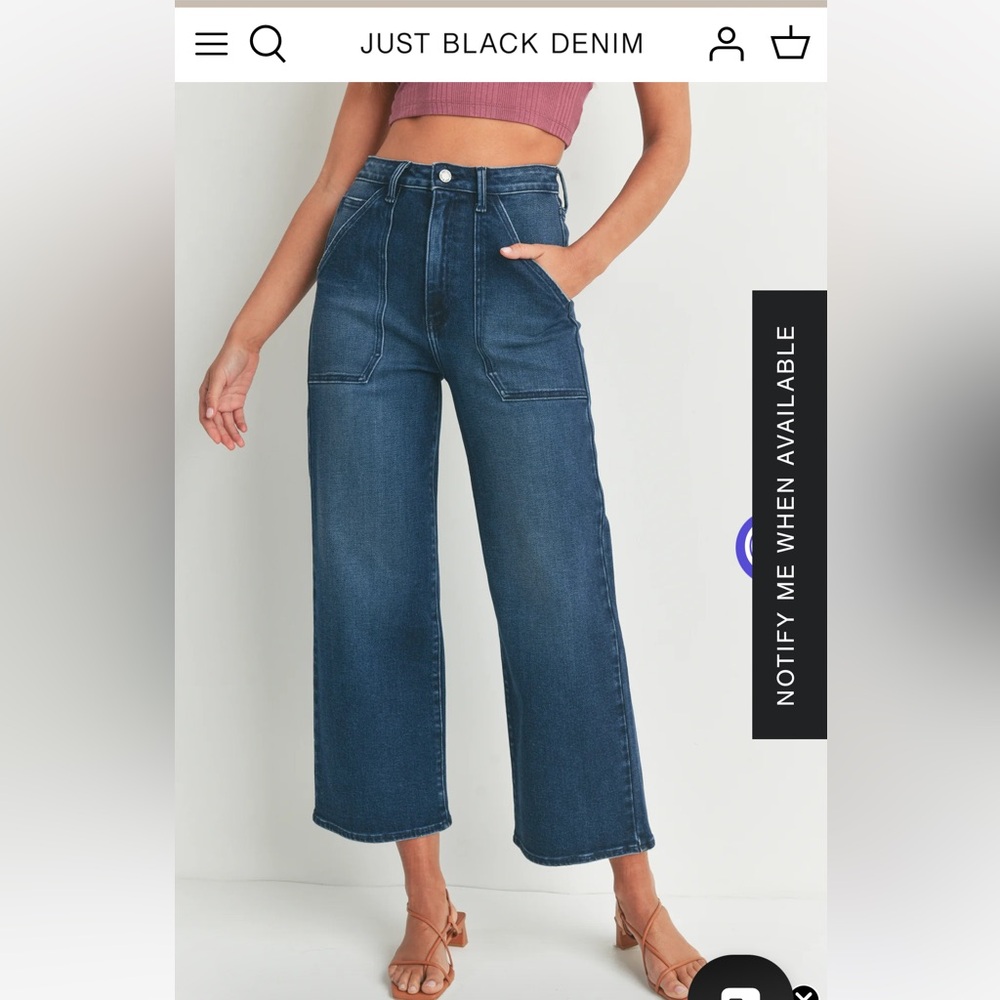 Just Black Women's Dark Blue Flare Jeans